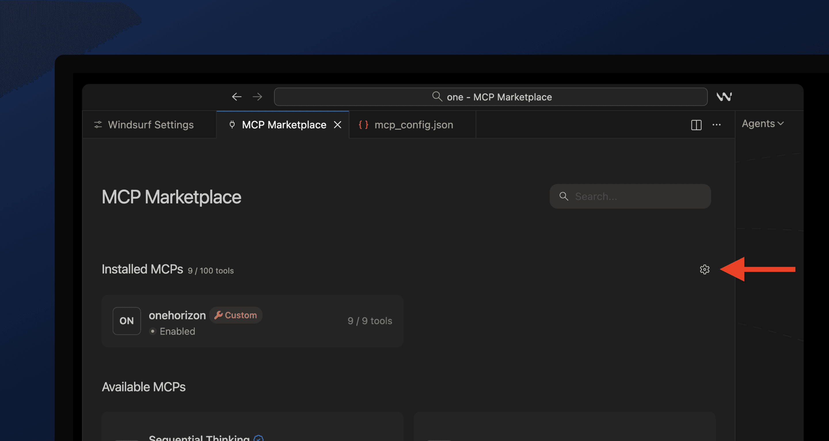 MCP settings for Cascade in Windsurf
