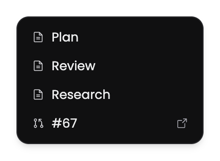 Work artifacts and follow-up items kept beside the source task